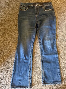 Live Hard Play Hard Classic Women's Blue Denim Jeans